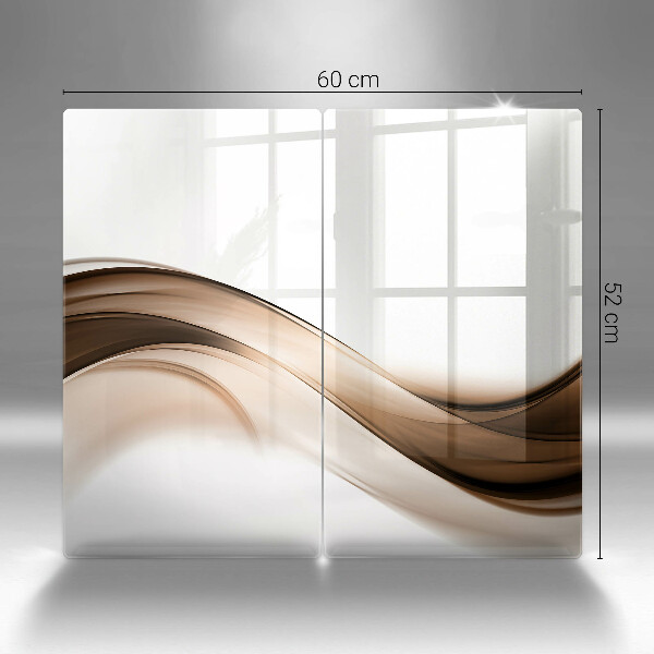 Tocător de bucătărie Linii maro abstracte