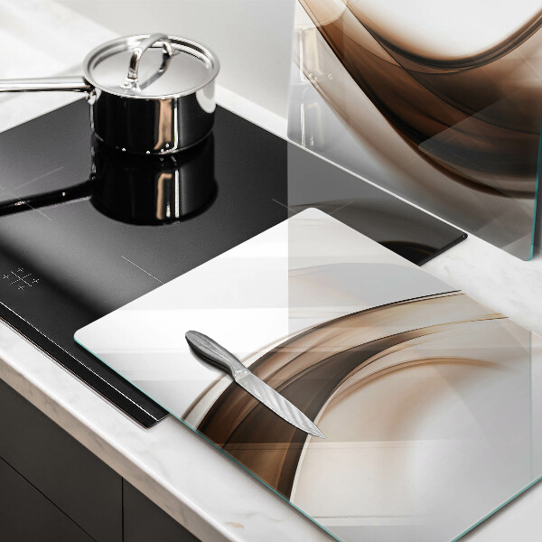 Tocător de bucătărie Linii maro abstracte