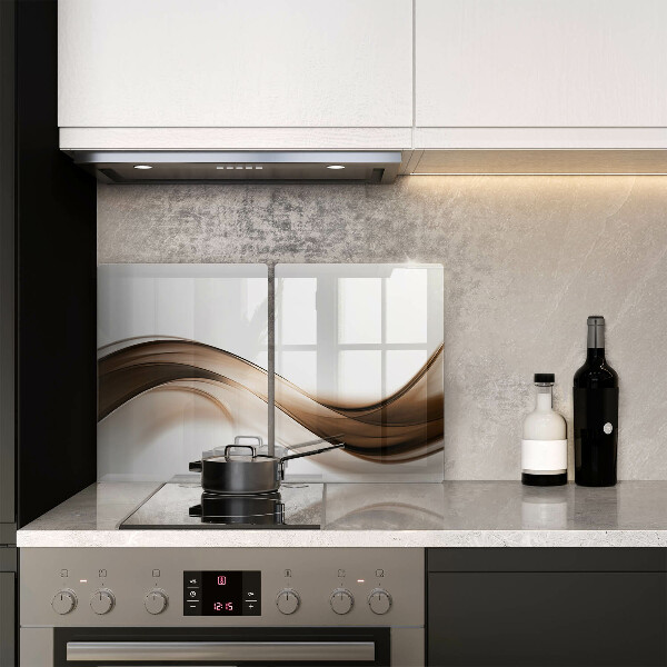 Tocător de bucătărie Linii maro abstracte