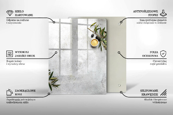 Tocător din sticlă Culoarea verde