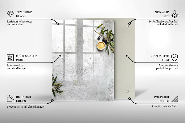 Tocător din sticlă Culoarea verde