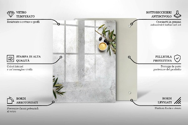 Tocător din sticlă Culoarea verde