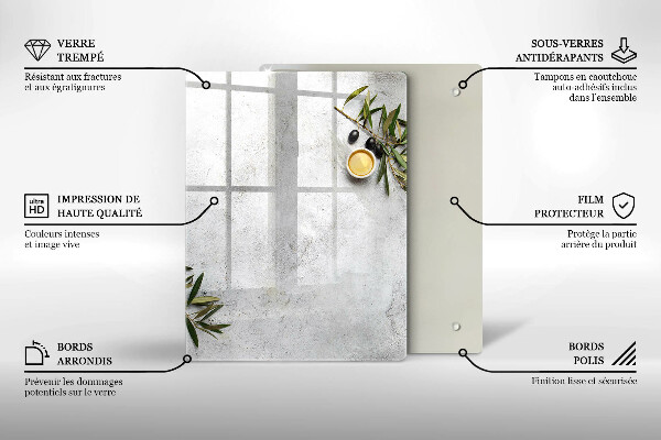 Tocător din sticlă Culoarea verde