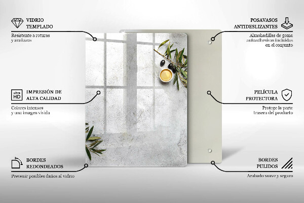 Tocător din sticlă Culoarea verde