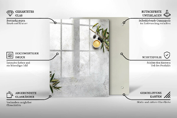 Tocător din sticlă Culoarea verde