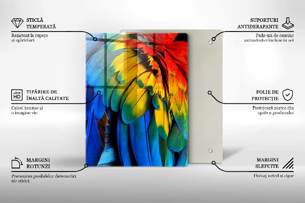 Tocător din sticlă Albastru marin