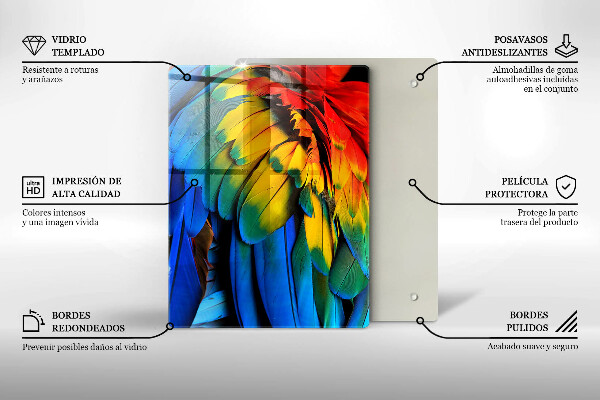 Tocător din sticlă Albastru marin