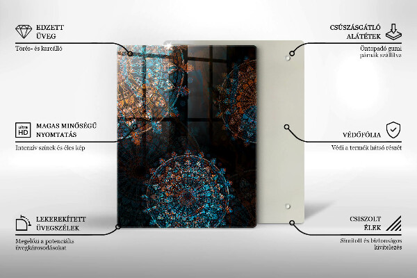 Tocător din sticlă Culoare neagra