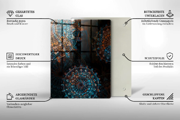 Tocător din sticlă Culoare neagra
