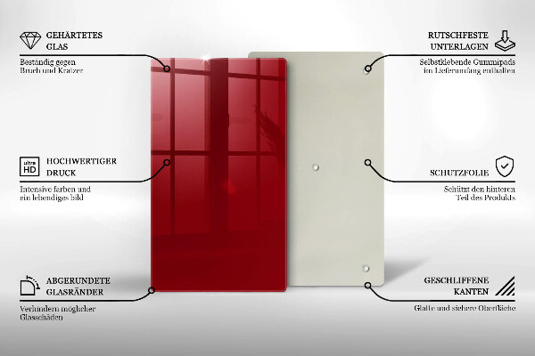 Tocător din sticlă culoare rosie