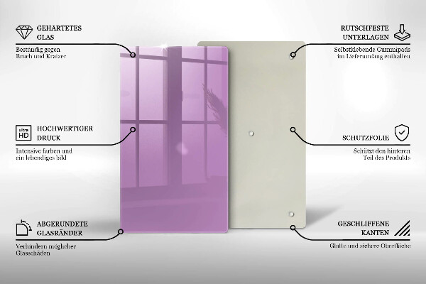 Tocător din sticlă Culoare violet