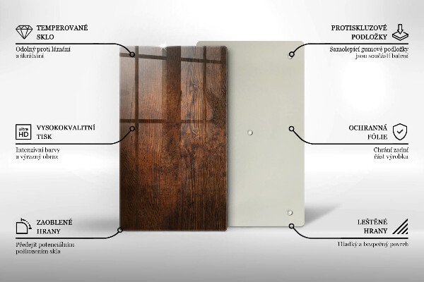 Tocător de bucătărie Scândură din lemn de culoare închisă