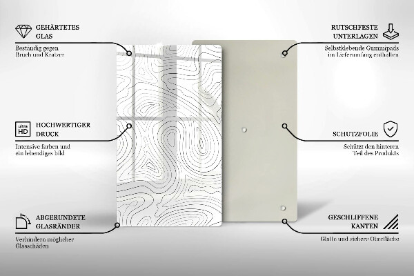 Tocător de bucătărie Forme abstracte