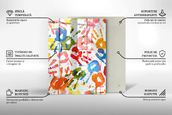 Tocător din sticlă Fundal elegant și auriu