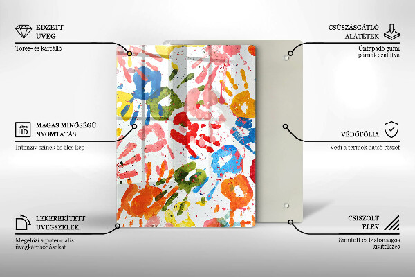 Tocător din sticlă Fundal elegant și auriu