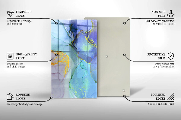 Tocător din sticlă Piatră de aur crăpată