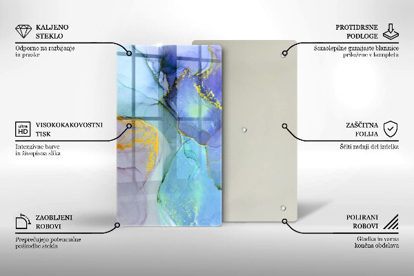 Tocător din sticlă Piatră de aur crăpată