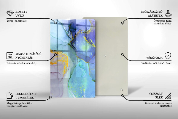 Tocător din sticlă Piatră de aur crăpată