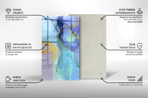 Tocător din sticlă Piatră de aur crăpată