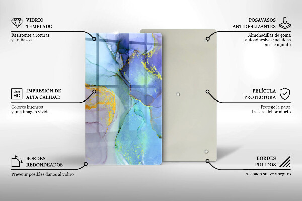 Tocător din sticlă Piatră de aur crăpată