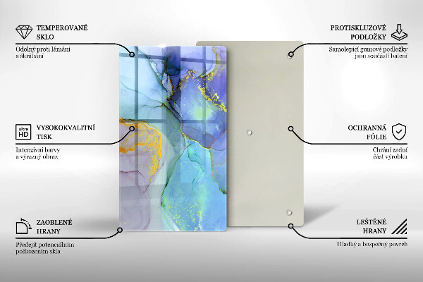 Tocător din sticlă Piatră de aur crăpată