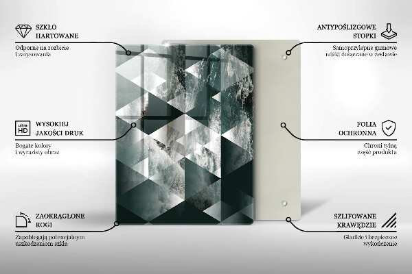 Tocător din sticlă Piatră de aur crăpată