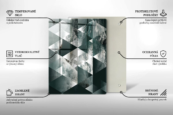 Tocător din sticlă Piatră de aur crăpată