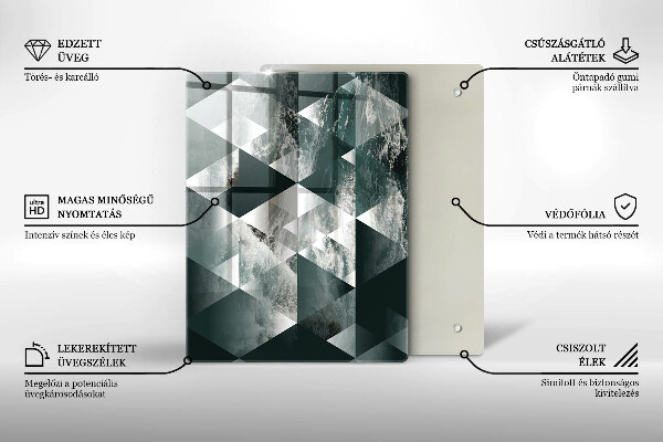 Tocător din sticlă Piatră de aur crăpată