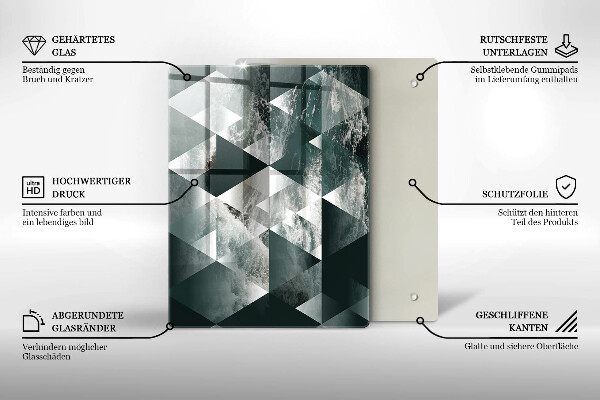 Tocător din sticlă Piatră de aur crăpată