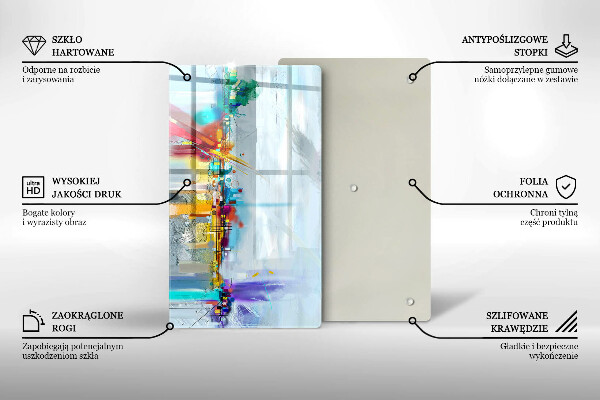 Tocător de bucătărie Abstracție pictată