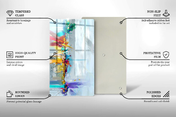 Tocător de bucătărie Abstracție pictată