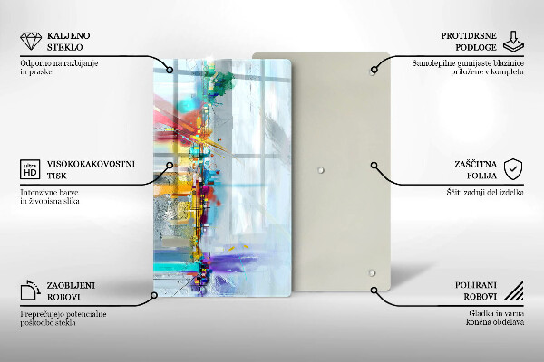 Tocător de bucătărie Abstracție pictată