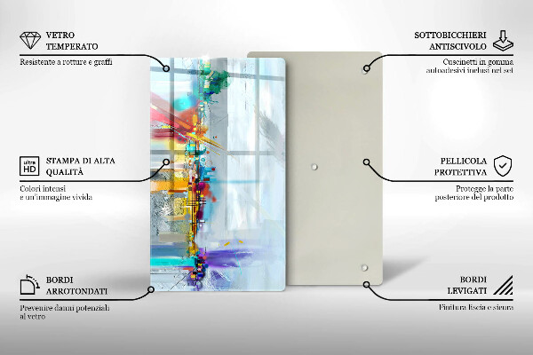 Tocător de bucătărie Abstracție pictată