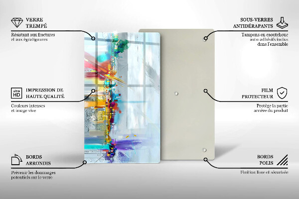 Tocător de bucătărie Abstracție pictată