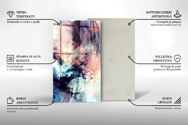 Tocător de bucătărie Abstracție pictată