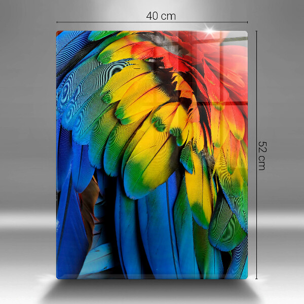 Tocător de bucătărie Pene de papagal colorate