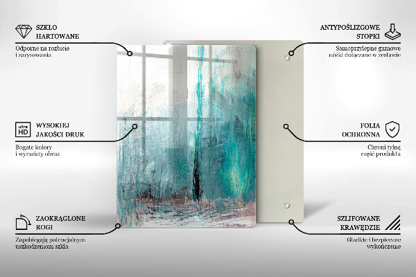 Tocător de bucătărie Pene de papagal colorate