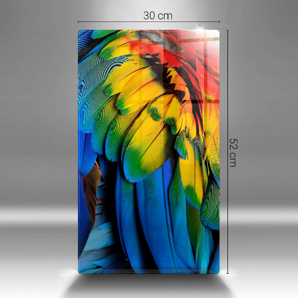 Tocător de bucătărie Pene de papagal colorate