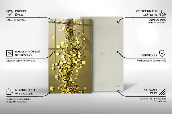 Tocător de bucătărie Geometrie abstractă 3D