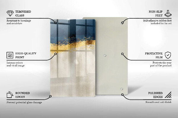 Tocător de bucătărie Abstracția aurului