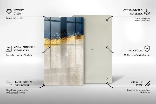 Tocător de bucătărie Abstracția aurului