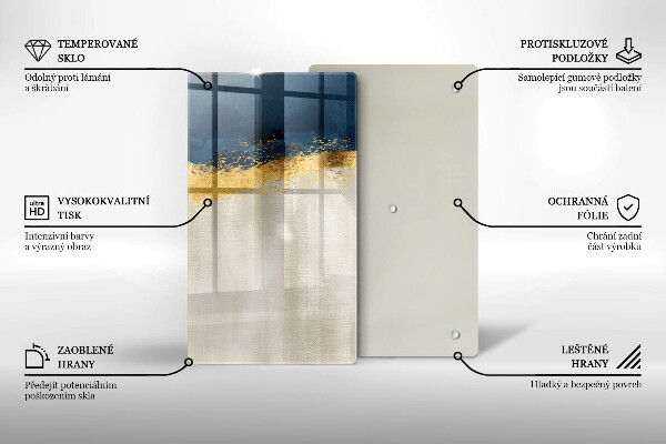 Tocător de bucătărie Abstracția aurului