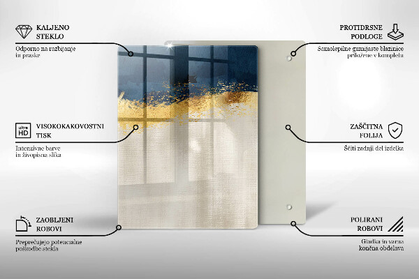 Tocător de bucătărie Abstracția aurului
