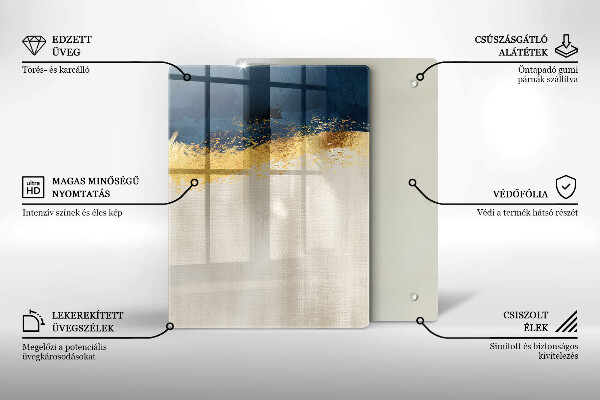 Tocător de bucătărie Abstracția aurului