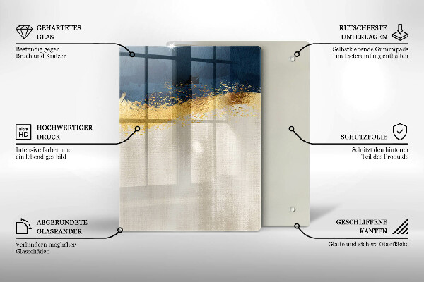 Tocător de bucătărie Abstracția aurului