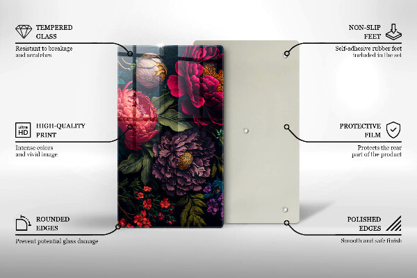 Tocător de bucătărie Flori frumoase