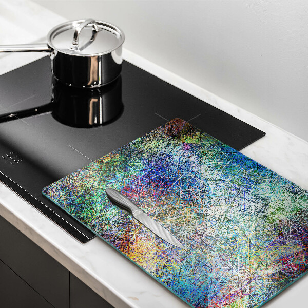 Tocător de bucătărie Abstracție de linii colorate