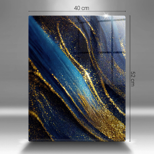 Tocător din sticlă Abstracție bleumarin