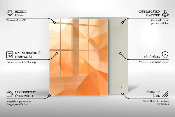 Tocător din sticlă Abstracție bleumarin