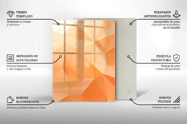 Tocător din sticlă Abstracție bleumarin